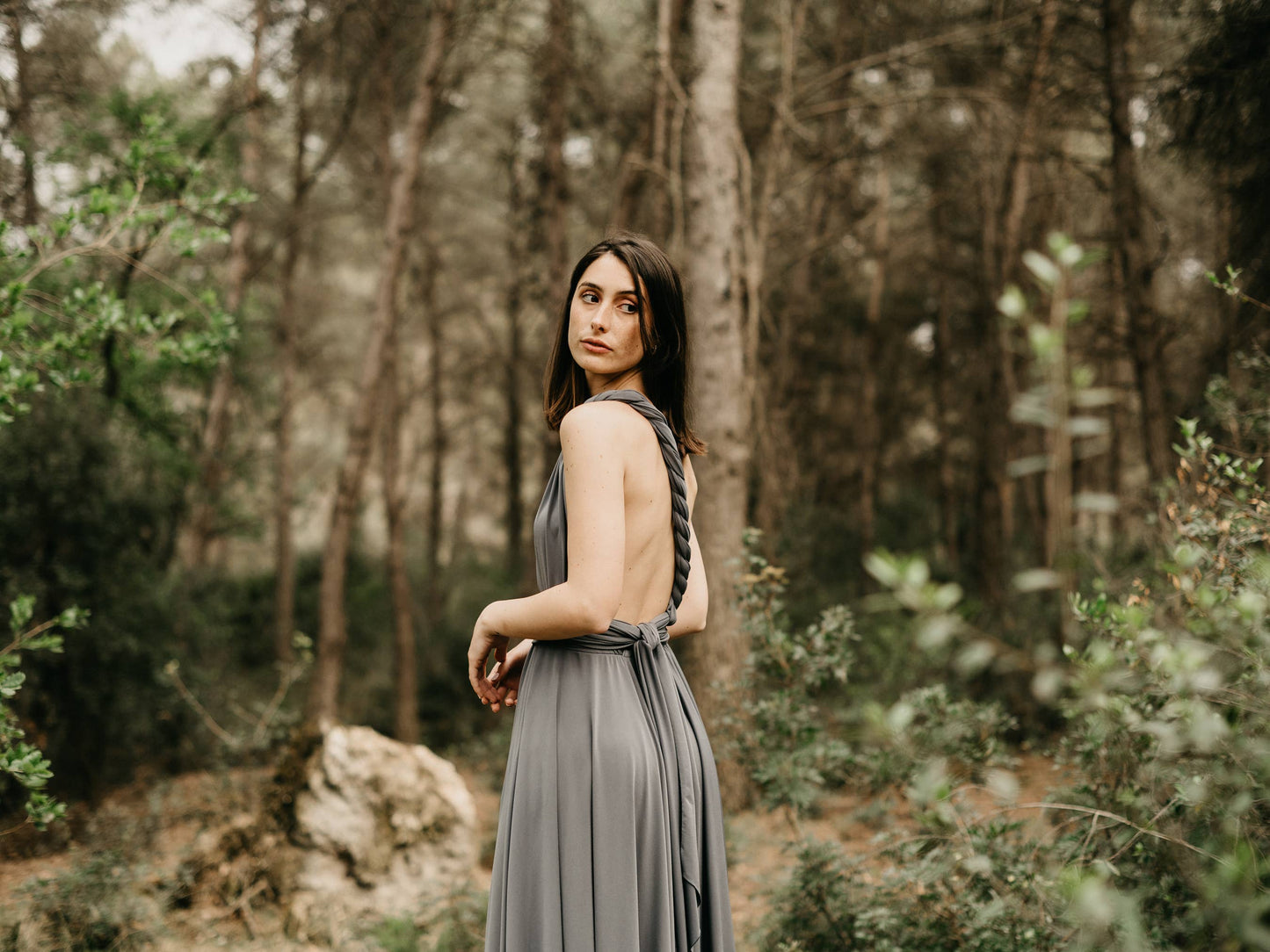Midikleid Silber - CABALES