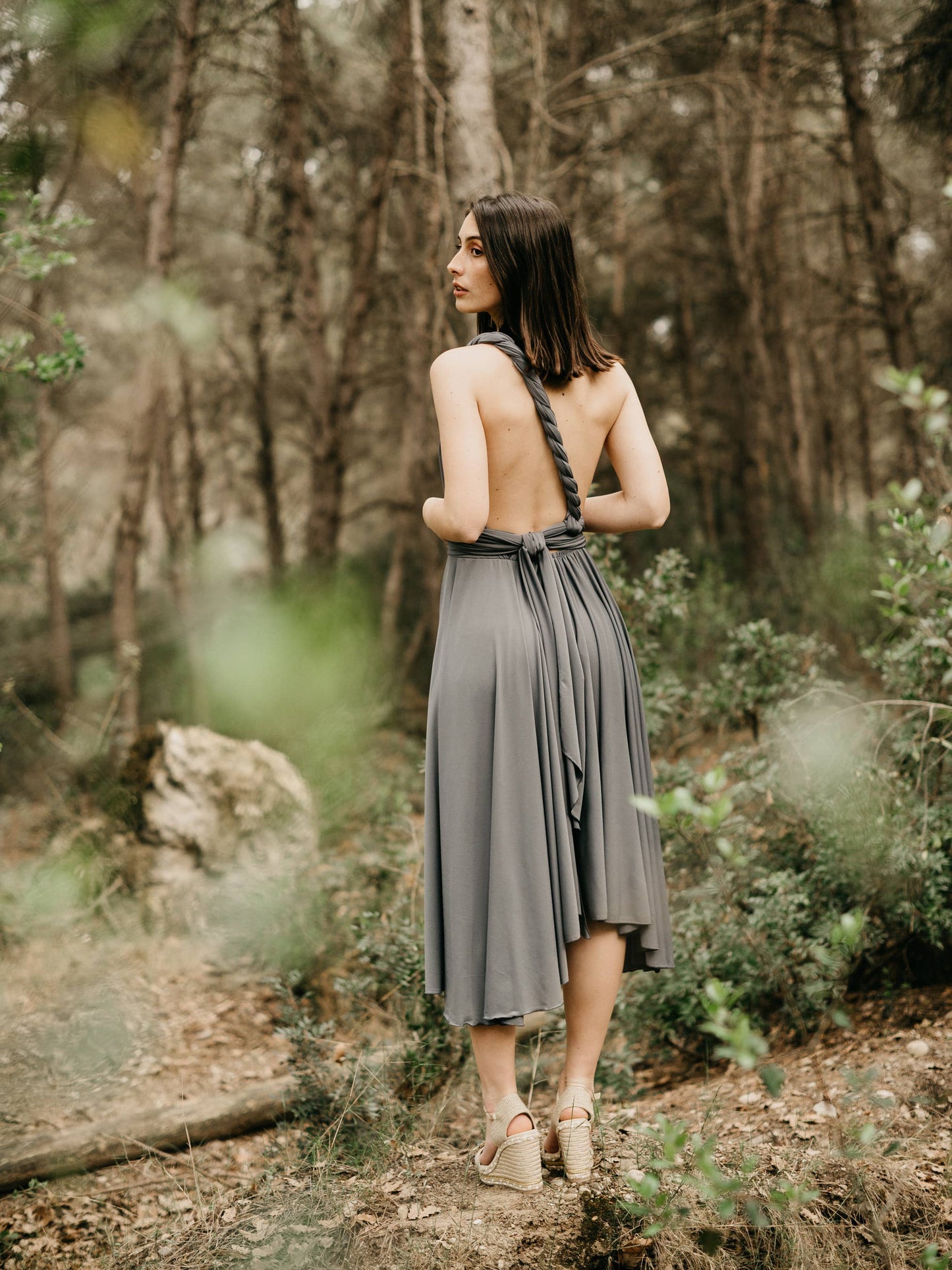 Midikleid Silber - CABALES