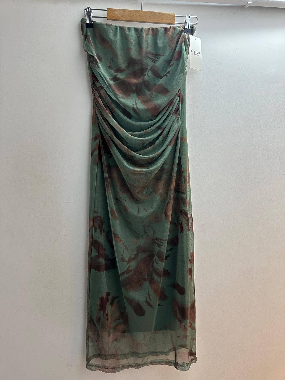 Bedrucktes trägerloses Kleid Alma - CABALES