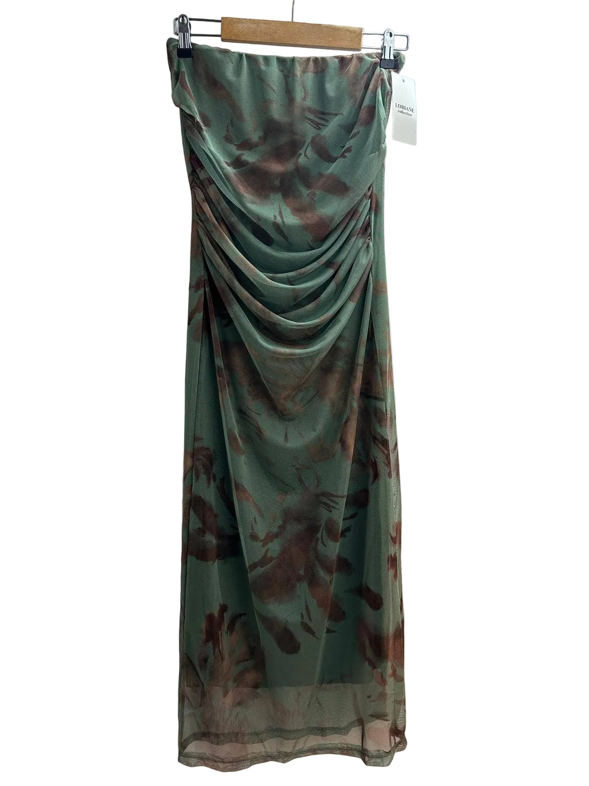Bedrucktes trägerloses Kleid Alma - CABALES