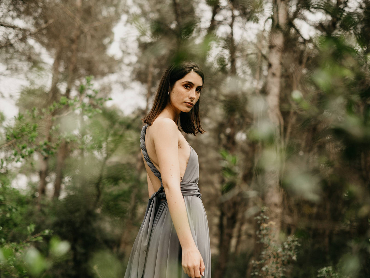 Midikleid Silber - CABALES