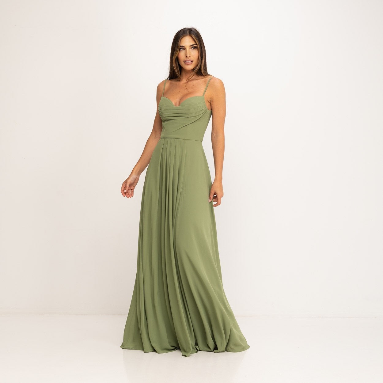 Drapiertes Maxi Abendkleid (M) - CABALES