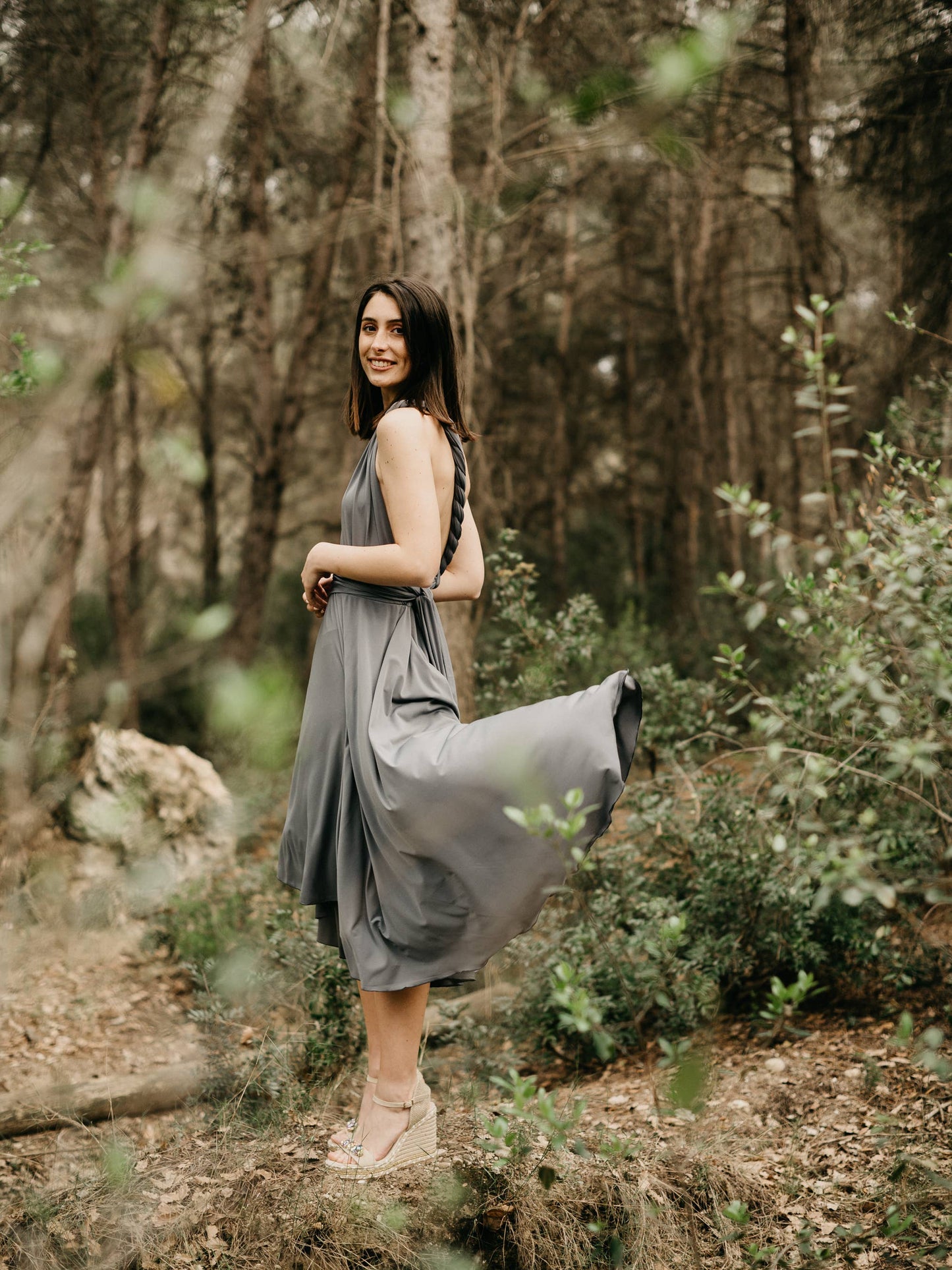 Midikleid Silber - CABALES