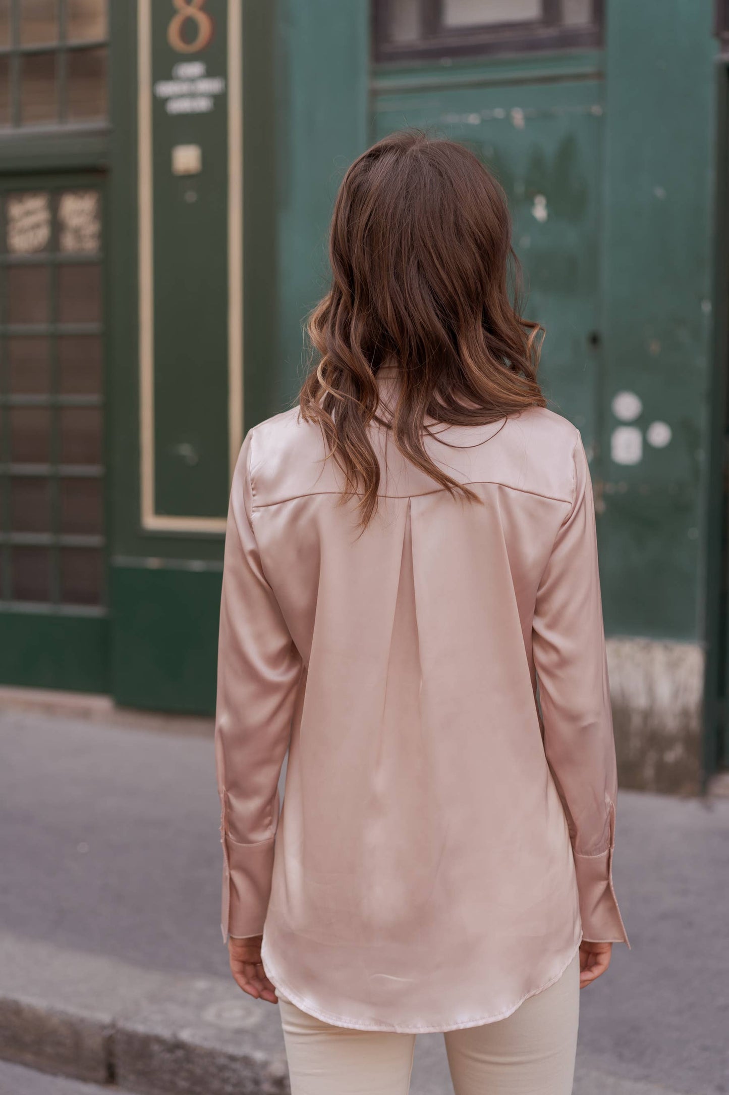 Satinbluse in Rosa - CABALES