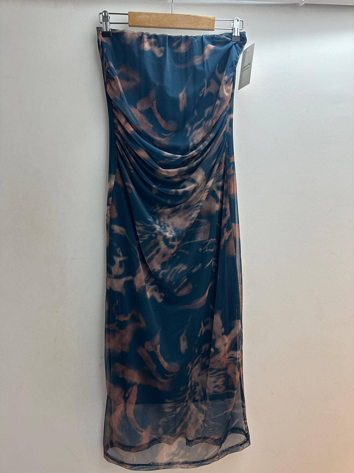 Bedrucktes trägerloses Kleid Alma - CABALES