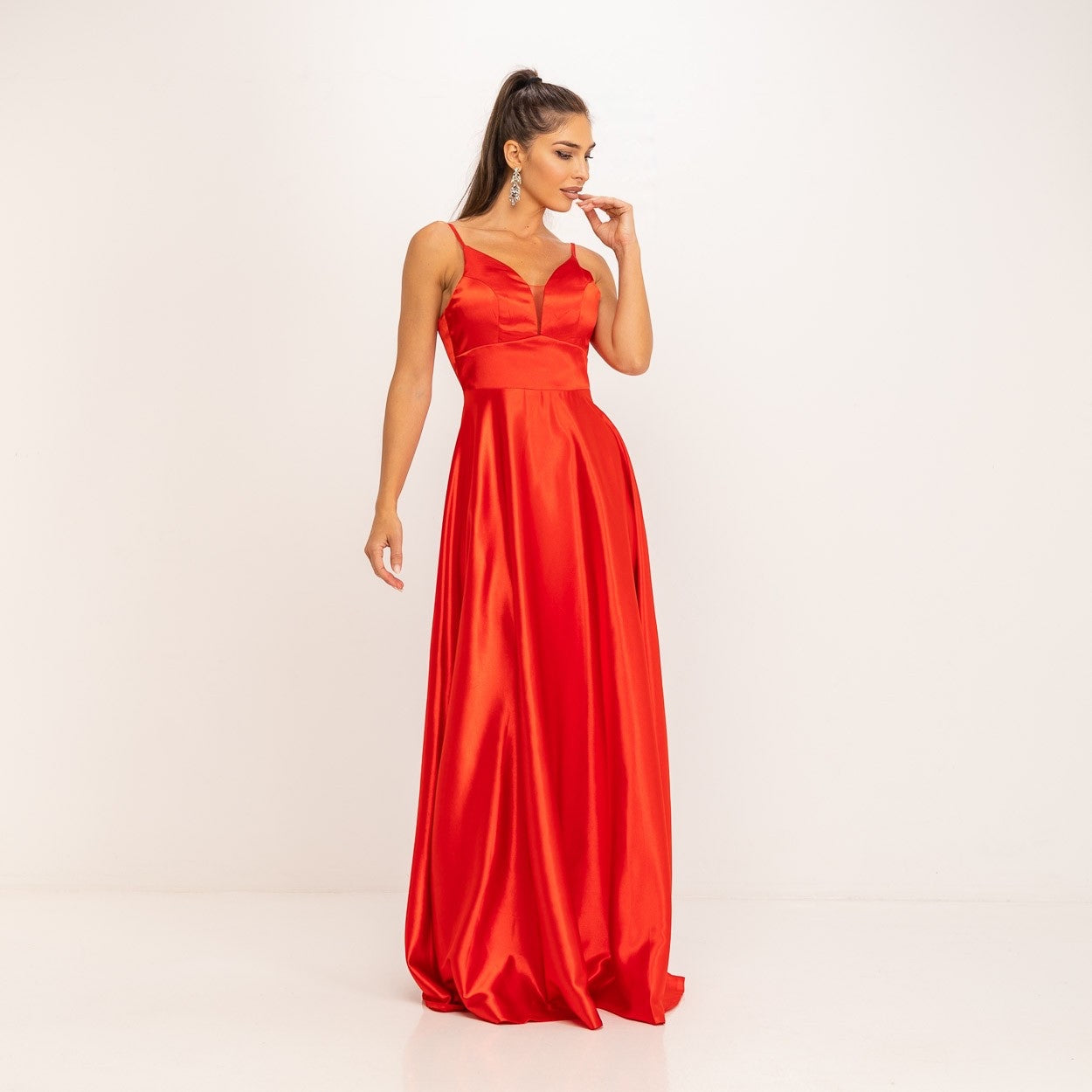 Abendkleid mit Kreuzgurt Rücken - CABALES