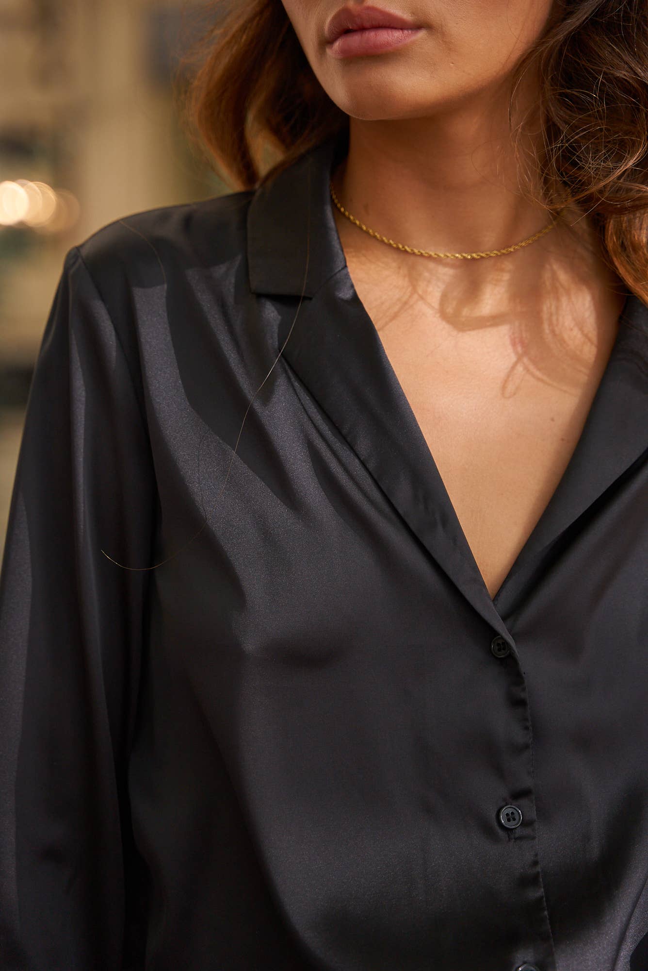 Bluse aus Satin - CABALES