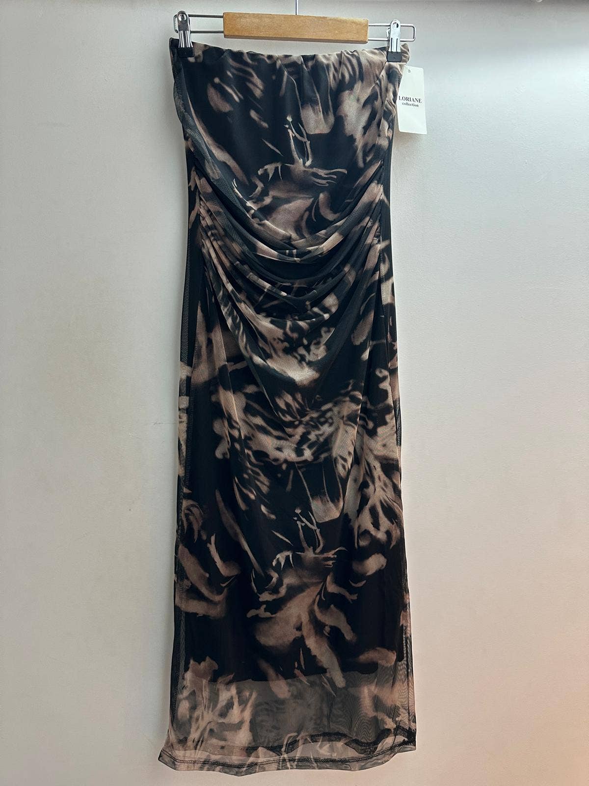 Bedrucktes trägerloses Kleid Alma - CABALES