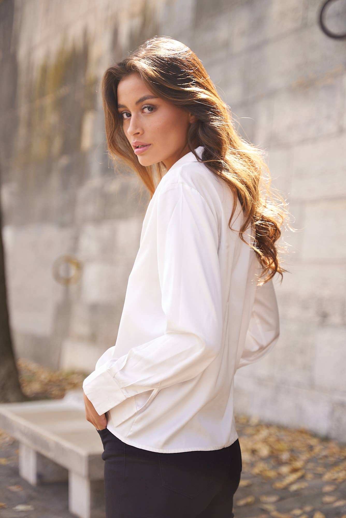 Bluse aus Satin - CABALES