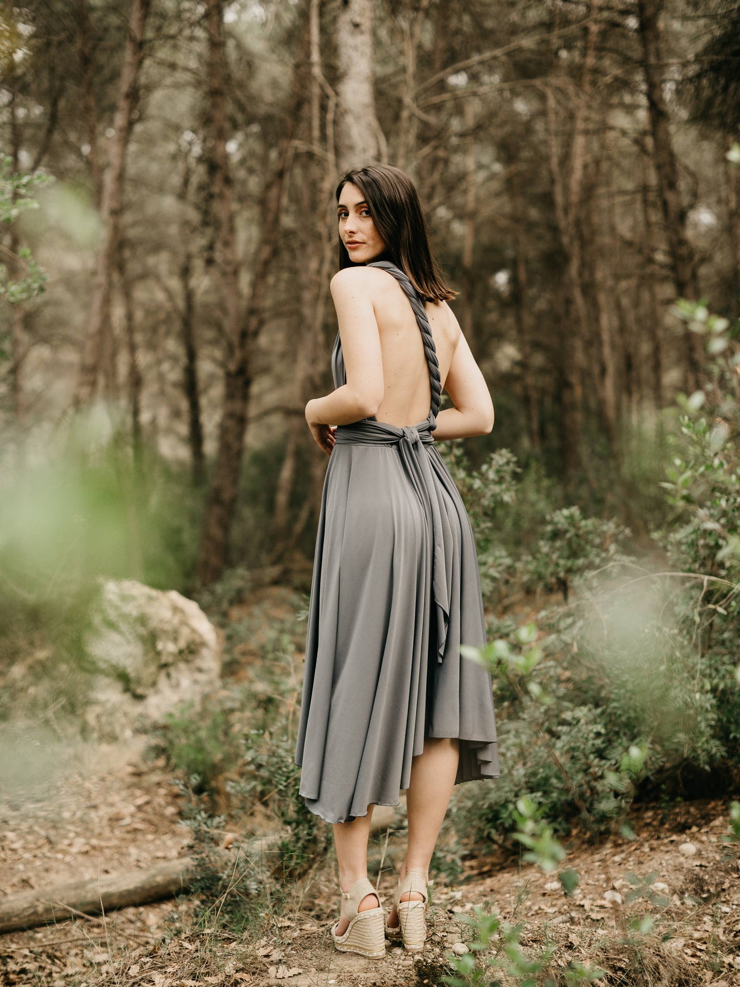 Midikleid Silber - CABALES