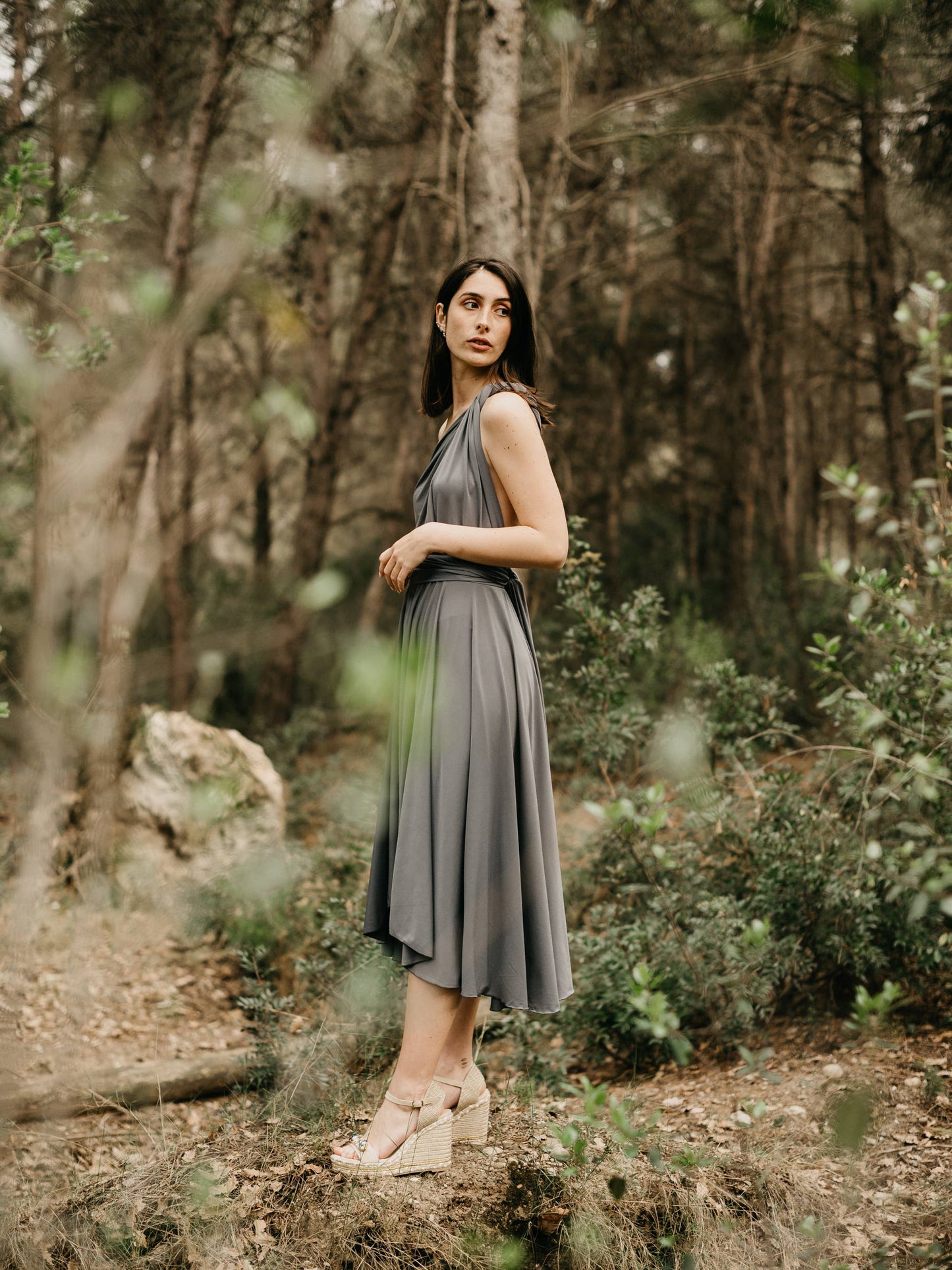Midikleid Silber - CABALES