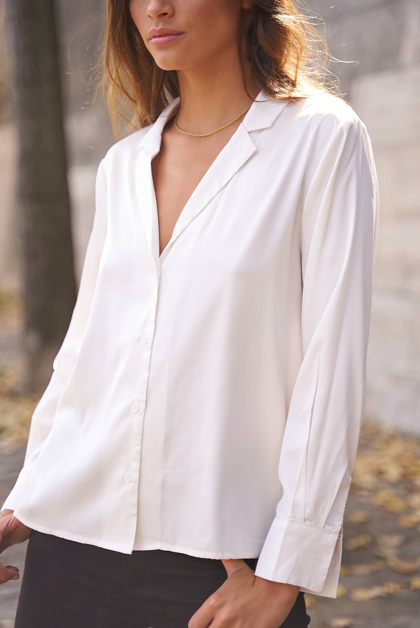 Bluse aus Satin - CABALES