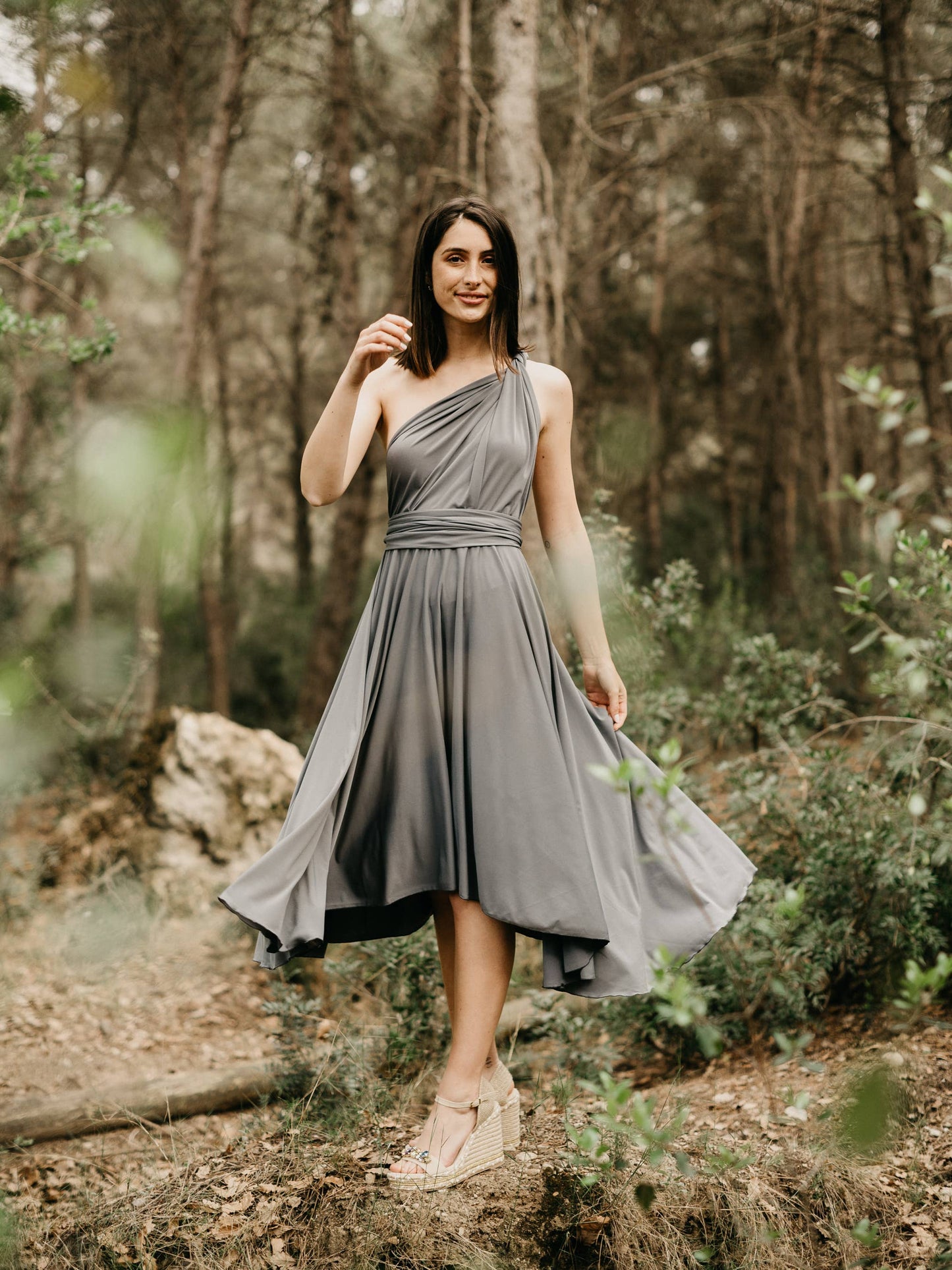 Midikleid Silber - CABALES