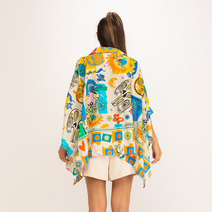 Bluse / Poncho bunt - CABALES
