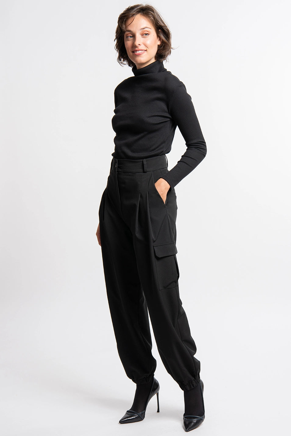 Schwarze Cargohose - CABALES
