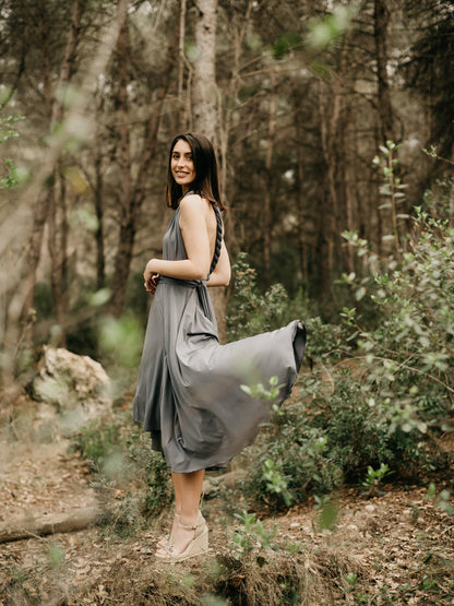 Midikleid Silber - CABALES