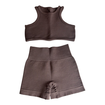 Set deportivo en tejido tipo waffle 