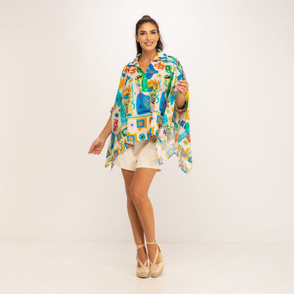 Bluse / Poncho bunt - CABALES