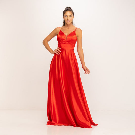 Abendkleid mit Kreuzgurt Rücken - CABALES