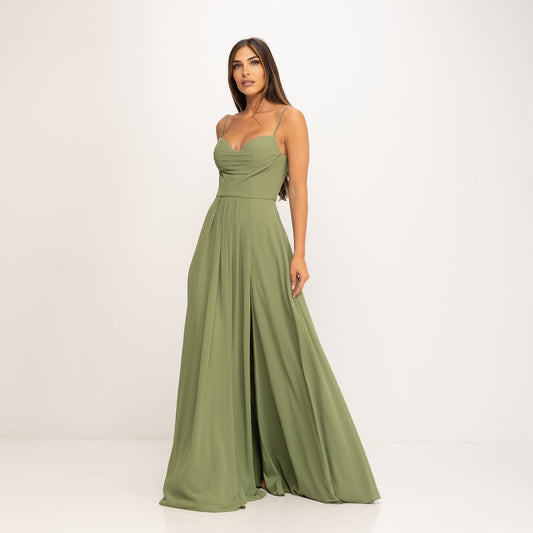 Drapiertes Maxi Abendkleid (M) - CABALES