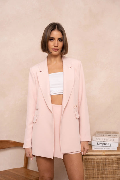 Eleganter Oversize-Blazer in Rosa - CABALES