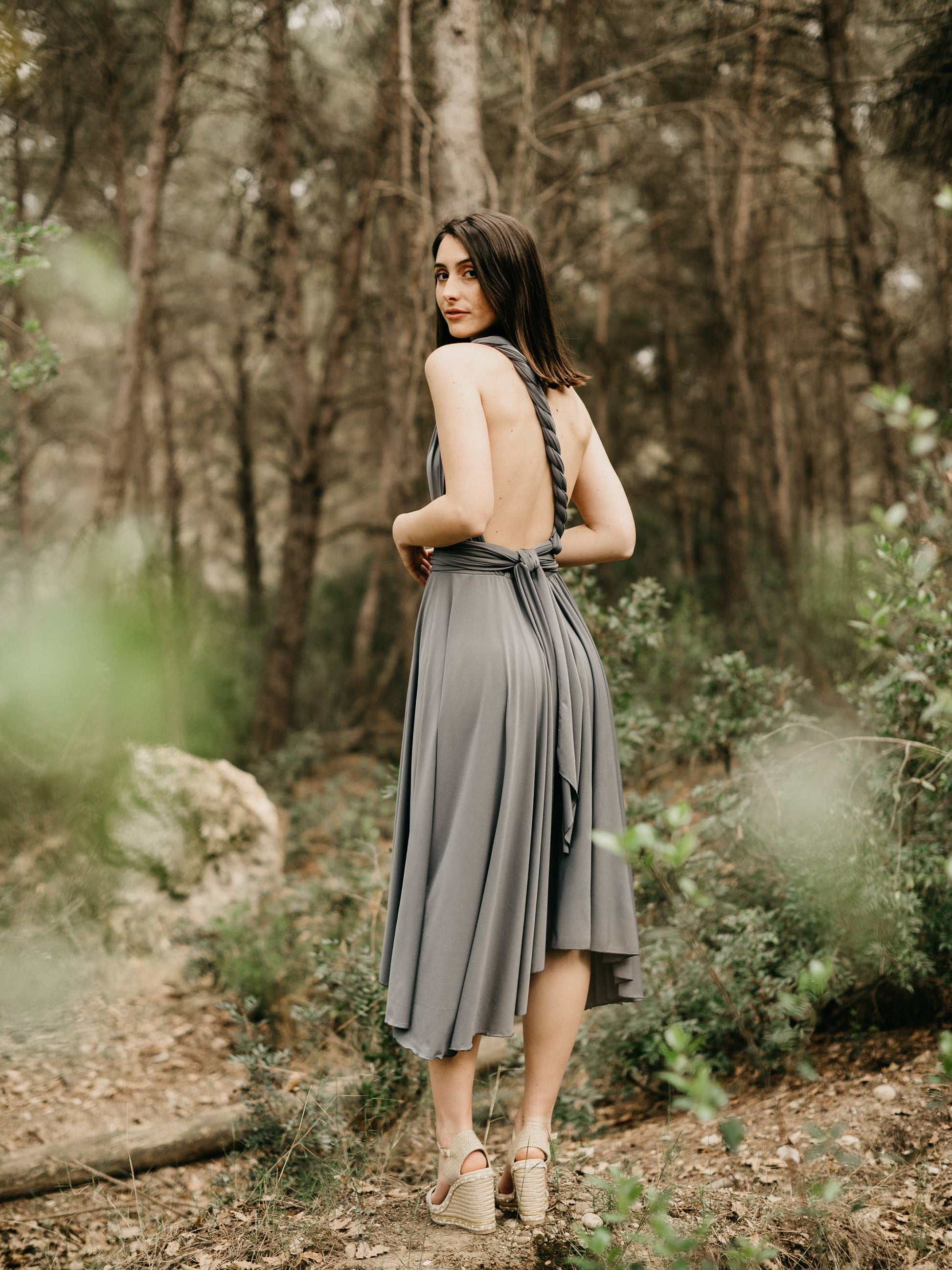 Midikleid Silber - CABALES