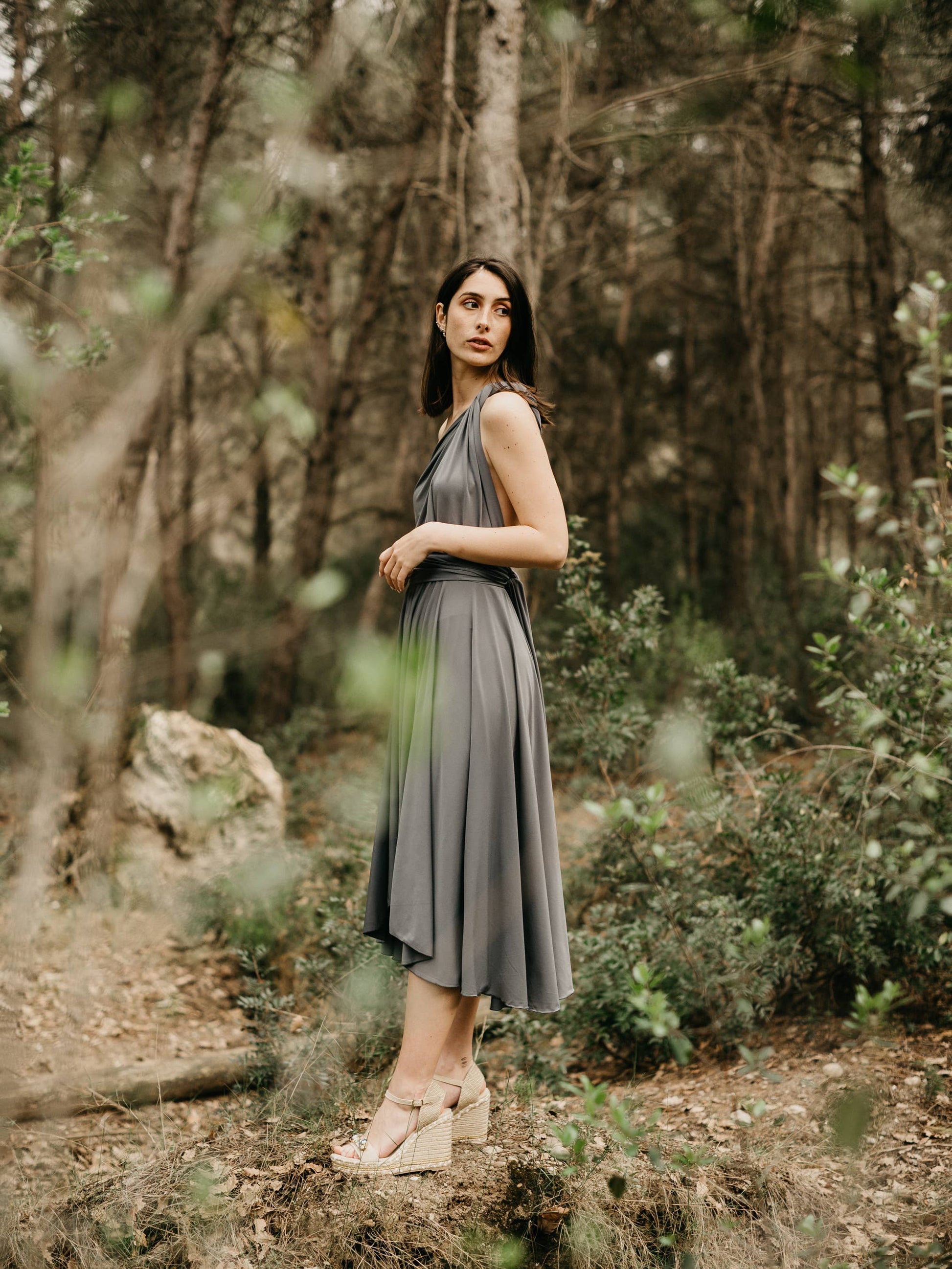 Midikleid Silber - CABALES