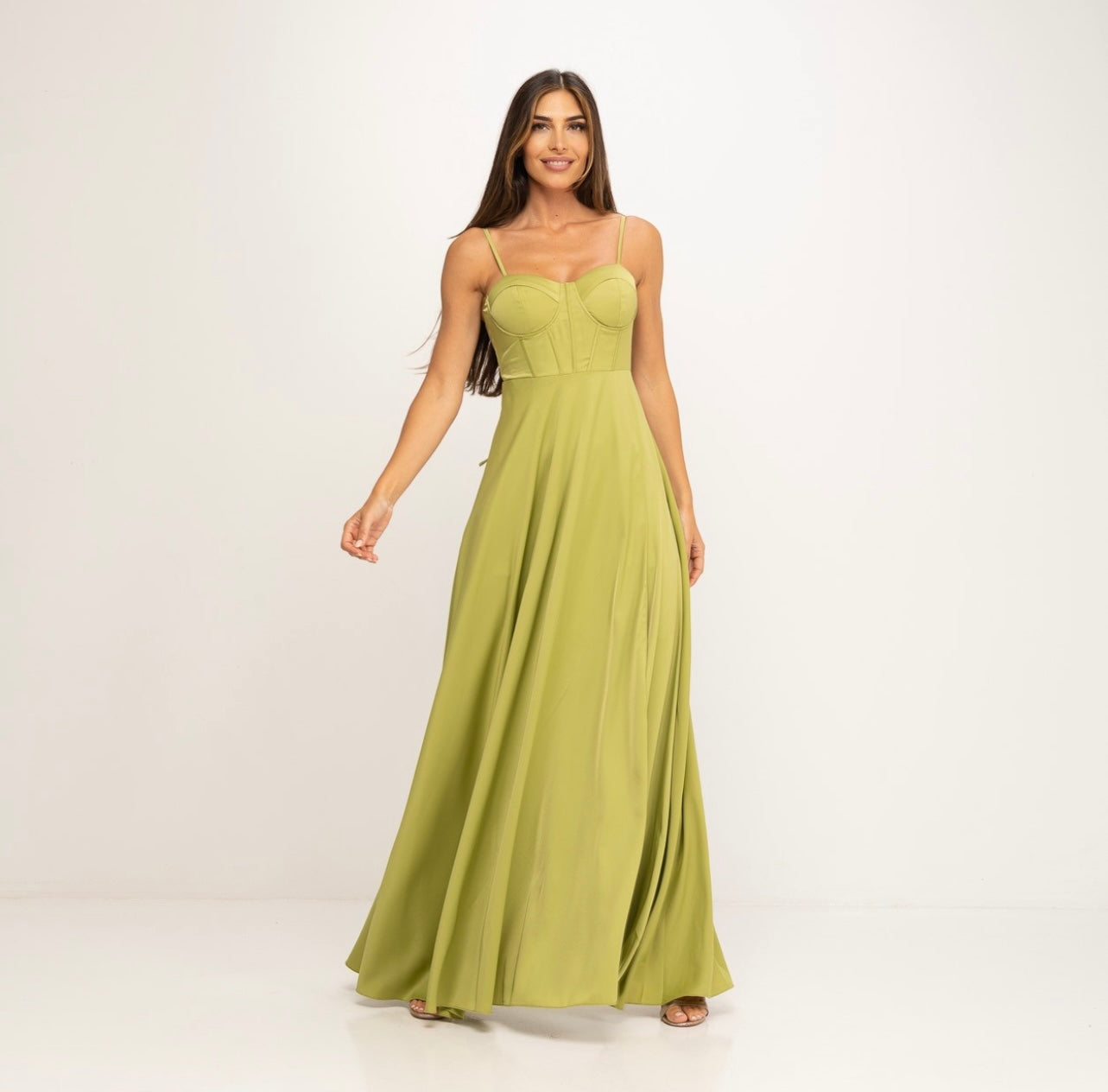 Abendkleid Satin in M - CABALES