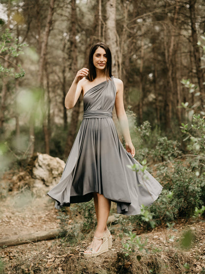 Midikleid Silber - CABALES